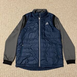 Adidas men’s medium navy and gray golf climaheat jacket